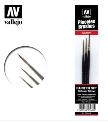 Painter set finest Kolinsky Tajmyr Sable Vallejo Brushes