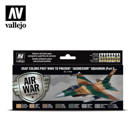 USAF colors post WWII to present “Aggressor” Squadron Part I Vallejo Air War Set