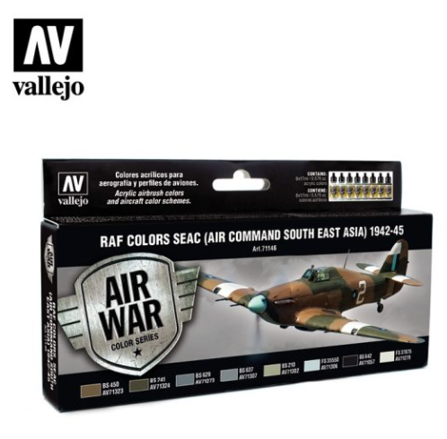 RAF Colors SEAC (Air Command South East Asia) 1942-1945 Vallejo Air War Set