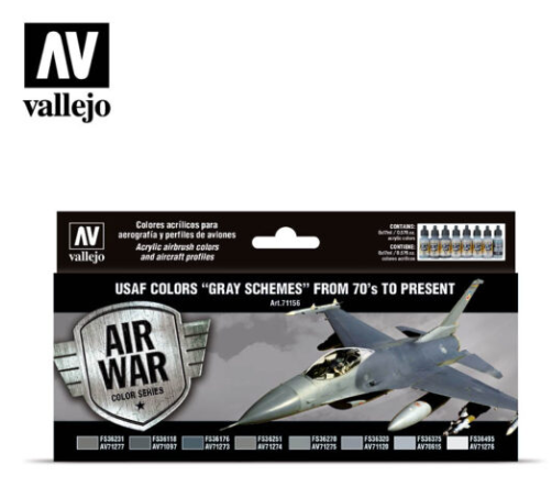 USAF colors “Grey Schemes” from 70’s to present Vallejo Air War Set