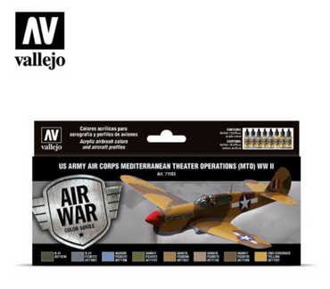 US Army Air Corps Mediterranean Theater Operations (MTO) WWII Vallejo Air War Set