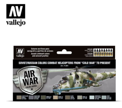 Soviet/Russian colors Combat Helicopters post WWII to present Vallejo Air War Set