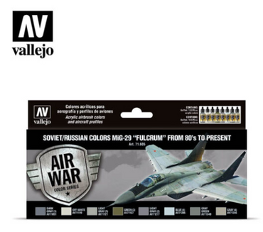 Soviet/Russian colors MiG-29 “Fulcrum” from 80’s to present Vallejo Air War Set