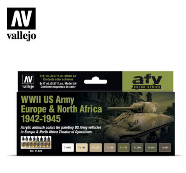 WWII US Army Europe & North Africa 1942-1945 Vallejo AFV Set