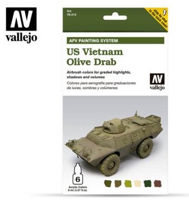 US Vietnam Olive Drab Vallejo AFV Set