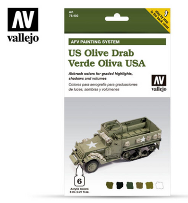 US Army Olive Drab Vallejo AFV Set