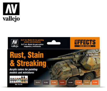 Rust, Stain & Streaking Vallejo Effects Set