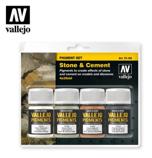 Stone & Cement Vallejo Pigments Set