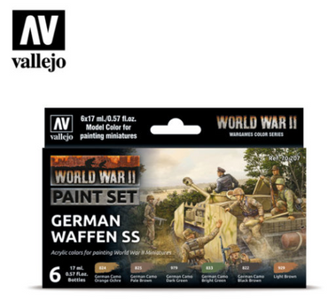WWII German Waffen SS Vallejo Wargames Set