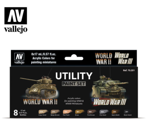 Utility Paint Set WWII & WWIII Vallejo Wargames Set