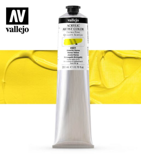 Hansa Yellow Vallejo Acrylic Artist Color