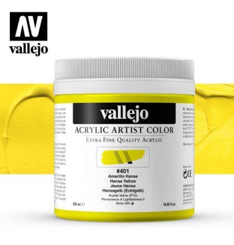 Hansa Yellow Vallejo Acrylic Artist Color