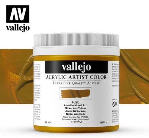 Niquel Azo Yellow Vallejo Acrylic Artist Color