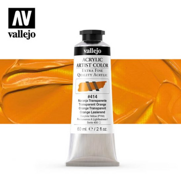 Transparent Orange Vallejo Acrylic Artist Color