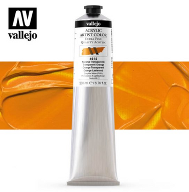 Transparent Orange Vallejo Acrylic Artist Color