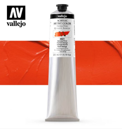 Pyrrole Orange Vallejo Acrylic Artist Color