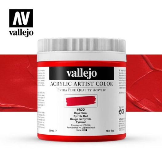 Pyrrole Red Vallejo Acrylic Artist Color