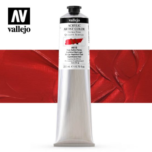 Naphthol Red Light Vallejo Acrylic Artist Color