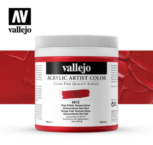 Quinacridone Pale Red Vallejo Acrylic Artist Color
