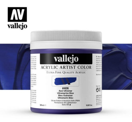 Ultramarine Blue Vallejo Acrylic Artist Color
