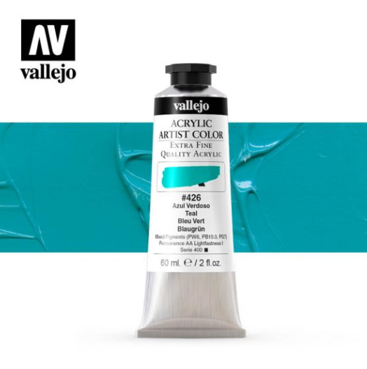 Teal Vallejo Acrylic Artist Color