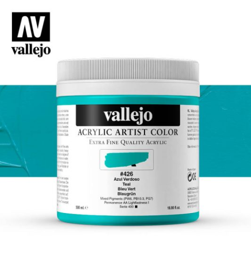 Teal Vallejo Acrylic Artist Color