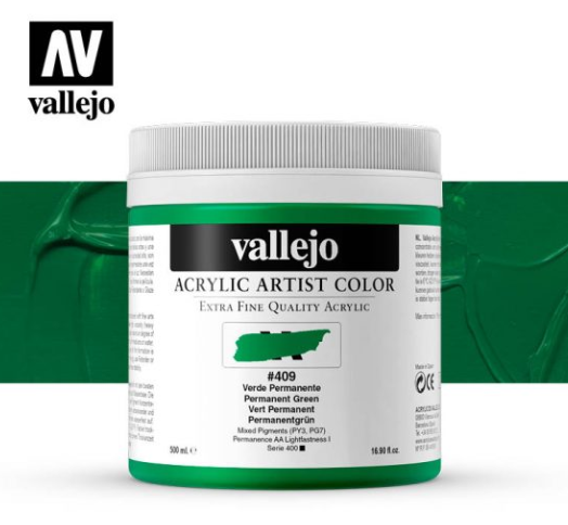 Permanent Green Vallejo Acrylic Artist Color