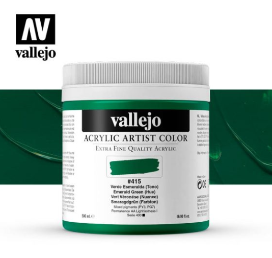 Emerald Green (Hue) Vallejo Acrylic Artist Color