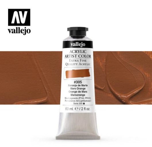 Mars Orange Vallejo Acrylic Artist Color