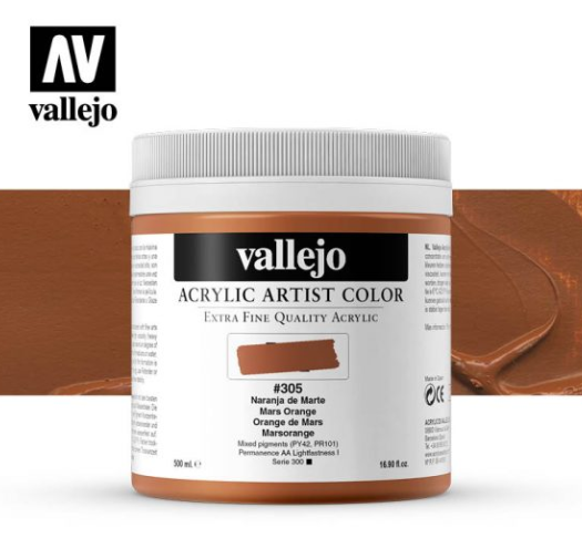 Mars Orange Vallejo Acrylic Artist Color