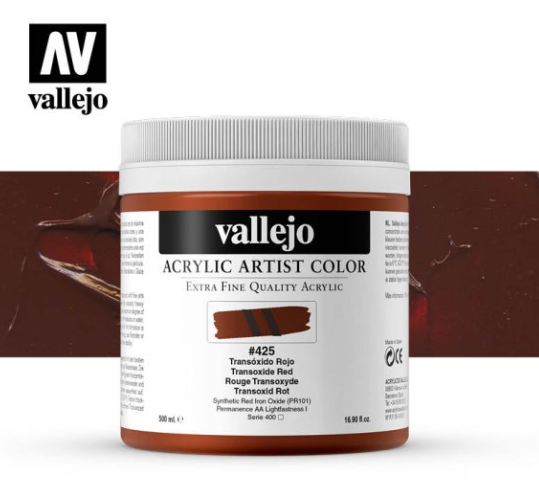 Transoxide Red Vallejo Acrylic Artist Color