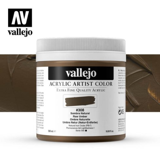 Raw Umber Vallejo Acrylic Artist Color