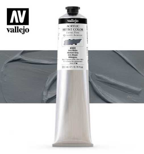 Medium Grey Vallejo Acrylic Artist Color