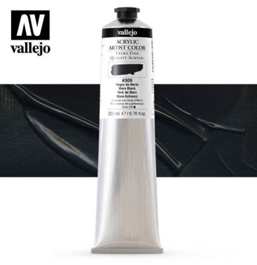 Mars Black Vallejo Acrylic Artist Color