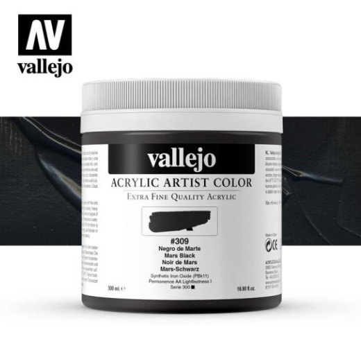Mars Black Vallejo Acrylic Artist Color