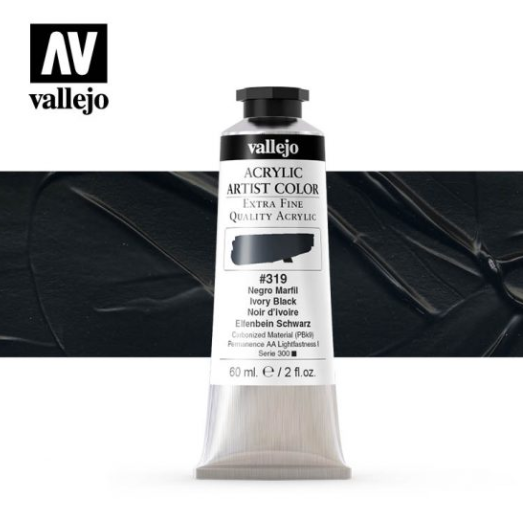 Ivory Black Vallejo Acrylic Artist Color