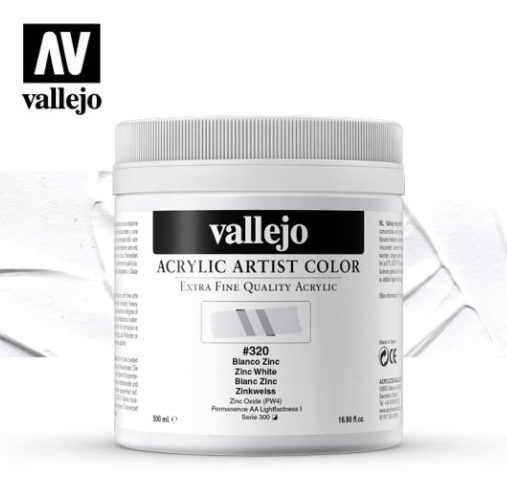 Zinc White Vallejo Acrylic Artist Color