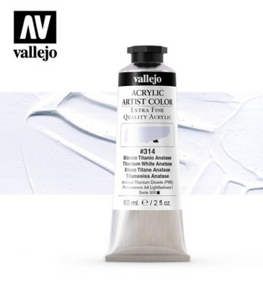 Titanium White Anatase Vallejo Acrylic Artist Color