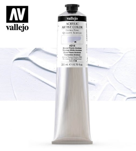 Titanium White Anatase Vallejo Acrylic Artist Color
