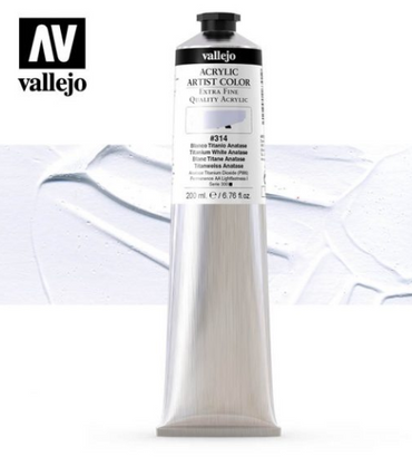 Titanium White Anatase Vallejo Acrylic Artist Color