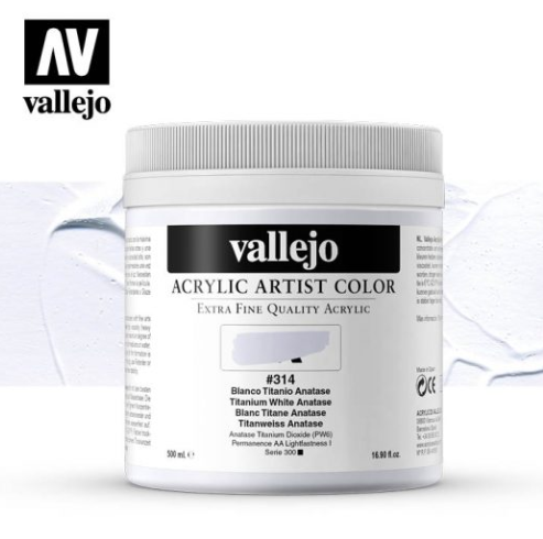 Titanium White Anatase Vallejo Acrylic Artist Color