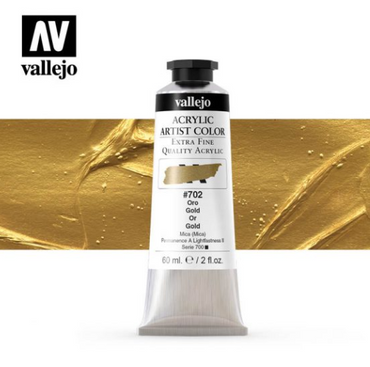 Gold Vallejo Acrylic Artist Color
