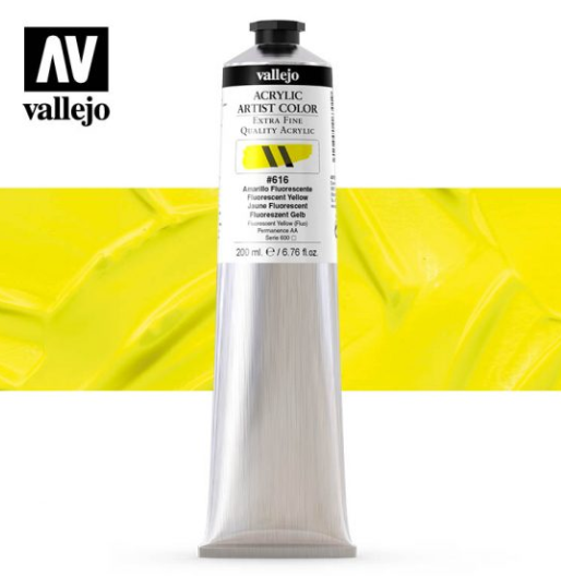 Fluorescent Yellow Vallejo Acrylic Artist Color