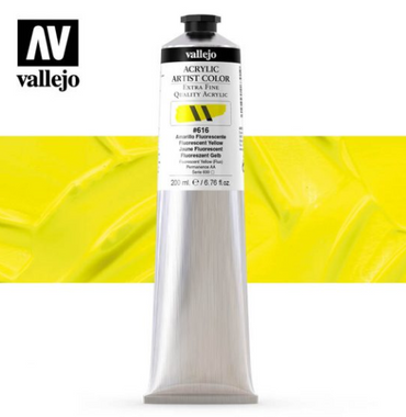 Fluorescent Yellow Vallejo Acrylic Artist Color