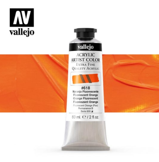 Fluorescent Orange Vallejo Acrylic Artist Color