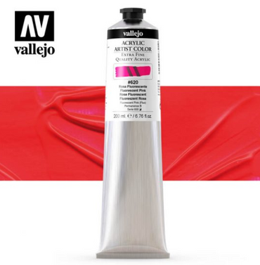 Fluorescent Pink Vallejo Acrylic Artist Color