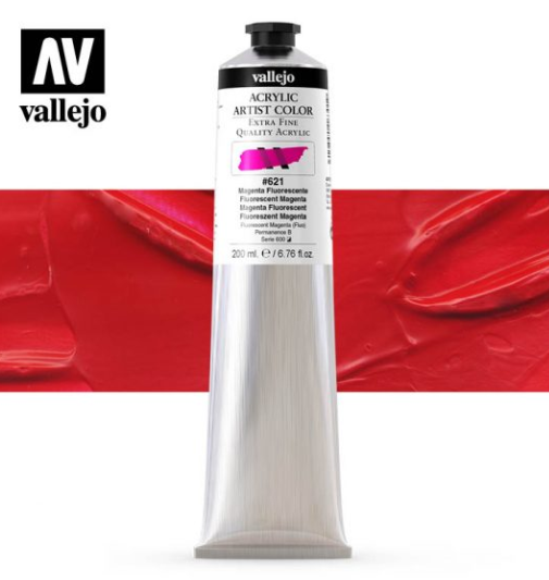 Fluorescent Magenta Vallejo Acrylic Artist Color