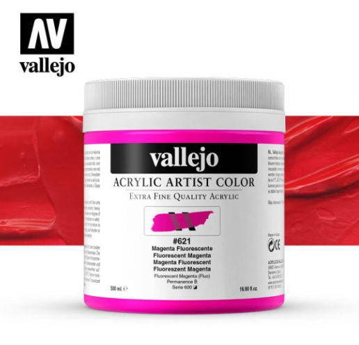 Fluorescent Magenta Vallejo Acrylic Artist Color