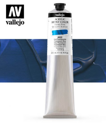 Fluorescent Blue Vallejo Acrylic Artist Color