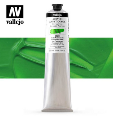Fluorescent Green Vallejo Acrylic Artist Color